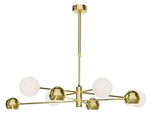 Jupiter 1968 - Lampadario a sospensione con supporto rigido MOKA 4xGU10/10W/230V + 4xG9/10W/230V oro/bianco