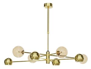 Jupiter 1969 - Lampadario a sospensione con supporto rigido MOKA 4xGU10/10W/230V + 4xG9/10W/230V oro/beige