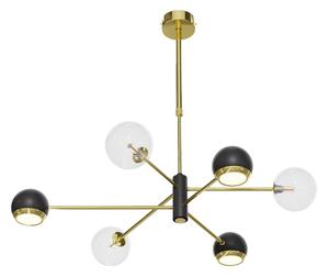 Jupiter 1967 - Lampadario a stelo MOKA 3xGU10/10W/230V + 3xG9/10W/230V oro/nero/trasparente