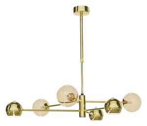 Jupiter 1963 - Lampadario a sospensione con supporto rigido MOKA 3xGU10/10W/230V + 3xG9/10W/230V oro/beige