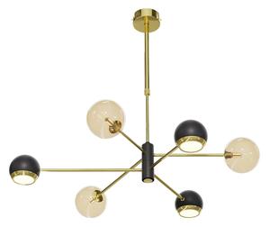 Jupiter 1966 - Lampadario a sospensione con supporto rigido MOKA 3xGU10/10W/230V + 3xG9/10W/230V oro/nero/beige