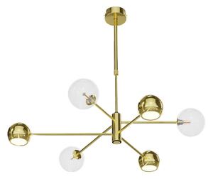 Jupiter 1964 - Lampadario a sospensione con supporto rigido MOKA 3xGU10/10W/230V + 3xG9/10W/230V oro/limpido