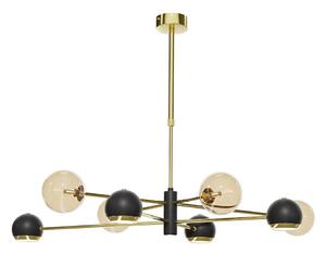 Jupiter 1972 - Lampadario a sospensione con supporto rigido MOKA 4xGU10/10W/230V + 4xG9/10W/230V oro/nero/beige