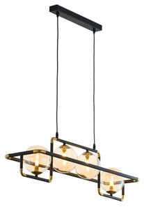 Jupiter 1983 - Lampadario a sospensione con filo ZAFRA 4xG9/10W/230V nero/beige