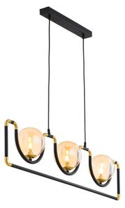 Jupiter 1989 - Lampadario a sospensione con filo HANZA 3xG9/10W/230V nero/oro/beige