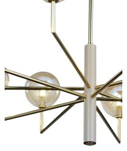 Jupiter 1977 - Lampadario a sospensione con supporto rigido FEME 10xG9/10W/230V oro/beige