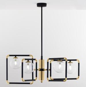 Jupiter 1985 - Lampadario a sospensione con supporto rigido IBRA 5xG9/10W/230V nero/oro