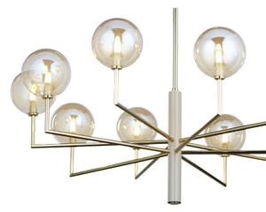 Jupiter 1977 - Lampadario a sospensione con supporto rigido FEME 10xG9/10W/230V oro/beige