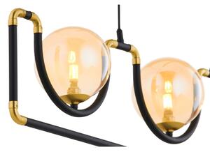 Jupiter 1989 - Lampadario a sospensione con filo HANZA 3xG9/10W/230V nero/oro/beige