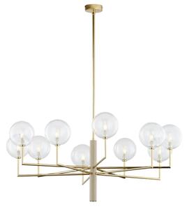 Jupiter 1976 - Lampadario a sospensione con supporto rigido FEME 10xG9/10W/230V oro