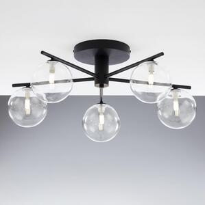 Jupiter 2046 - Lampadario a plafone PRATO 5xG9/10W/230V nero/limpido