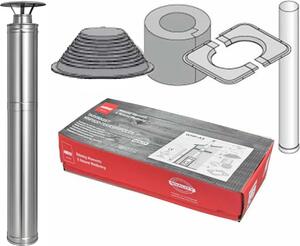 Harvia WHP1500SY | Camino con kit di montaggio per stufa a legna per sauna (per tetto piano)