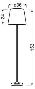 Lampada con piedistallo SEGIN 1xE27/60W/230V grigio/cromo lucido