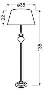 Lampada da terra GILLENIA 1xE27/60W/230V argento