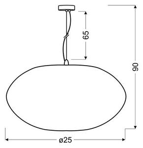 Lampadario su filo PINIA 1xE27/60W/230V