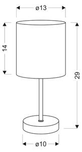 Lampada da tavolo EMILY 1xE14/40W/230V beige/cromo lucido