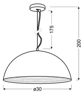 Lampadario a sospensione con filo DORADA 1xE27/60W/230V rame