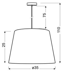 Lampadario a sospensione con filo AMERICANO 1xE27/60W/230V