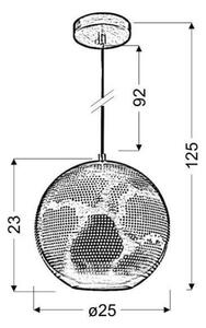 Lampadario a sospensione con filo SFINKS 1xE27/60W/230V