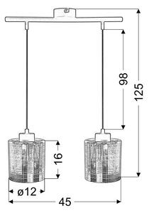 Lampadario a sospensione con filo COX 2xE27/60W/230V oro