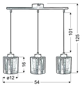 Lampadario a sospensione con filo COX 3xE27/60W/230V oro