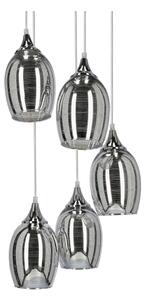Lampadario a sospensione con filo MARINA 5xE27/60W/230V cromo