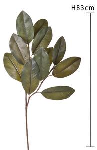2 Rami Artificiali con Foglie di Magnolia Altezza 83 cm Verde
