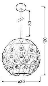 Lampadario a sospensione con filo TENDER 1xE27/40W/230V