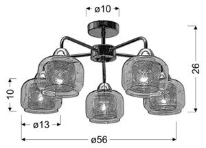 Lampadario da parete RAY 5xE14/40W/230V