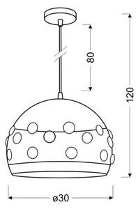Lampadario a sospensione con filo JOLINA 1xE27/40W/230V