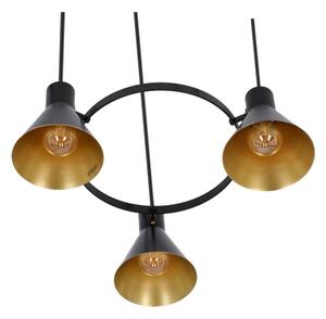 Lampadario a sospensione con filo MORE 3xE27/40W/230V nero