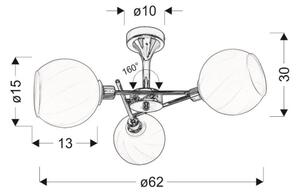 Lampadario a sospensione RAUL 3xE14/40W/230V