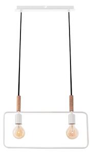 Lampadario a sospensione con filo FRAME 2xE27/60W/230V bianco