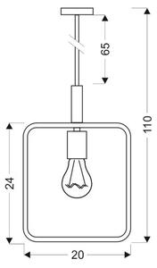 Lampadario a sospensione con filo FRAME 1xE27/60W/230V nero