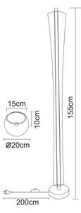 Globo 68256S - Lampada a piantana LED MALINDA LED/48W/230V 2700/4000/6000K