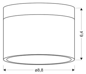 Plafoniera LED TUBA LED/9W/230V bianco/beige