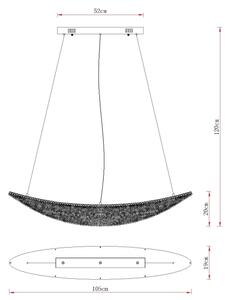Globo 68524-40 - Lampadario LED dimmerabile su cavo KRISTALLA LED/40W/230V cromo lucido + telecomando