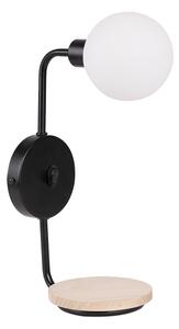 Applique PONIO 1xG9/25W/230V nero/faggio