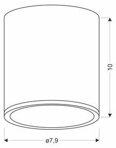 Plafoniera TUBA GU10/15W/230V