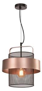 Lampadario a sospensione con filo FIBA 1xE27/60W/230V Oro rosa/nero