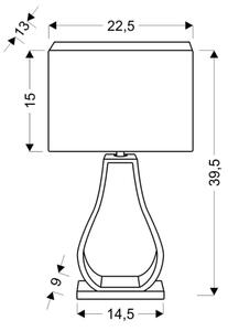 Lampada da tavolo FEMO 1xE14/40W/230V grigio/marrone