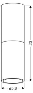 Plafoniera TUBA 1xGU10/15W/230V