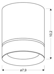 Luce Spot TUBA 1xGU10/15W/230V nero