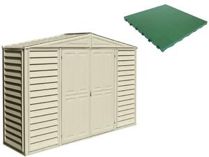 Pavimento per Casetta Box da Giardino 320x81x188 cm in Plastica Verde