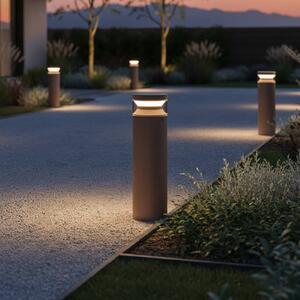 IDEAL LUX Lampioncino LED Ideal Lux Boeing, marrone caffè, altezza 40 cm Boeing, Marrone / Ruggine, Metallo, Lampada LED da esterni