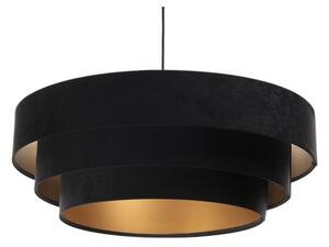 Lampadario su corda TRINITI 1xE27/60W/230V nero/oro