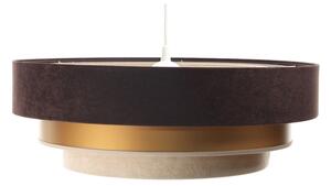 Lampadario su filo TRINITI 1xE27/60W/230V marrone/oro/beige
