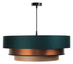 Lampadario su filo TRINITI 1xE27/60W/230V verde/rame