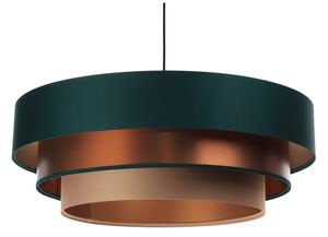 Lampadario su filo TRINITI 1xE27/60W/230V verde/rame