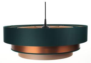 Lampadario su filo TRINITI 1xE27/60W/230V verde/rame